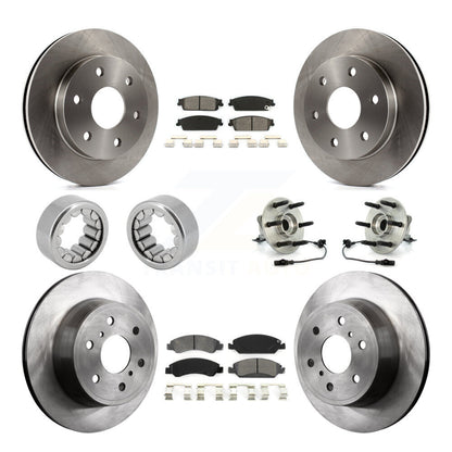 Kit de patins de rotor de frein à disque, roulement de moyeu avant et arrière (10 pièces) pour GMC Sierra 150