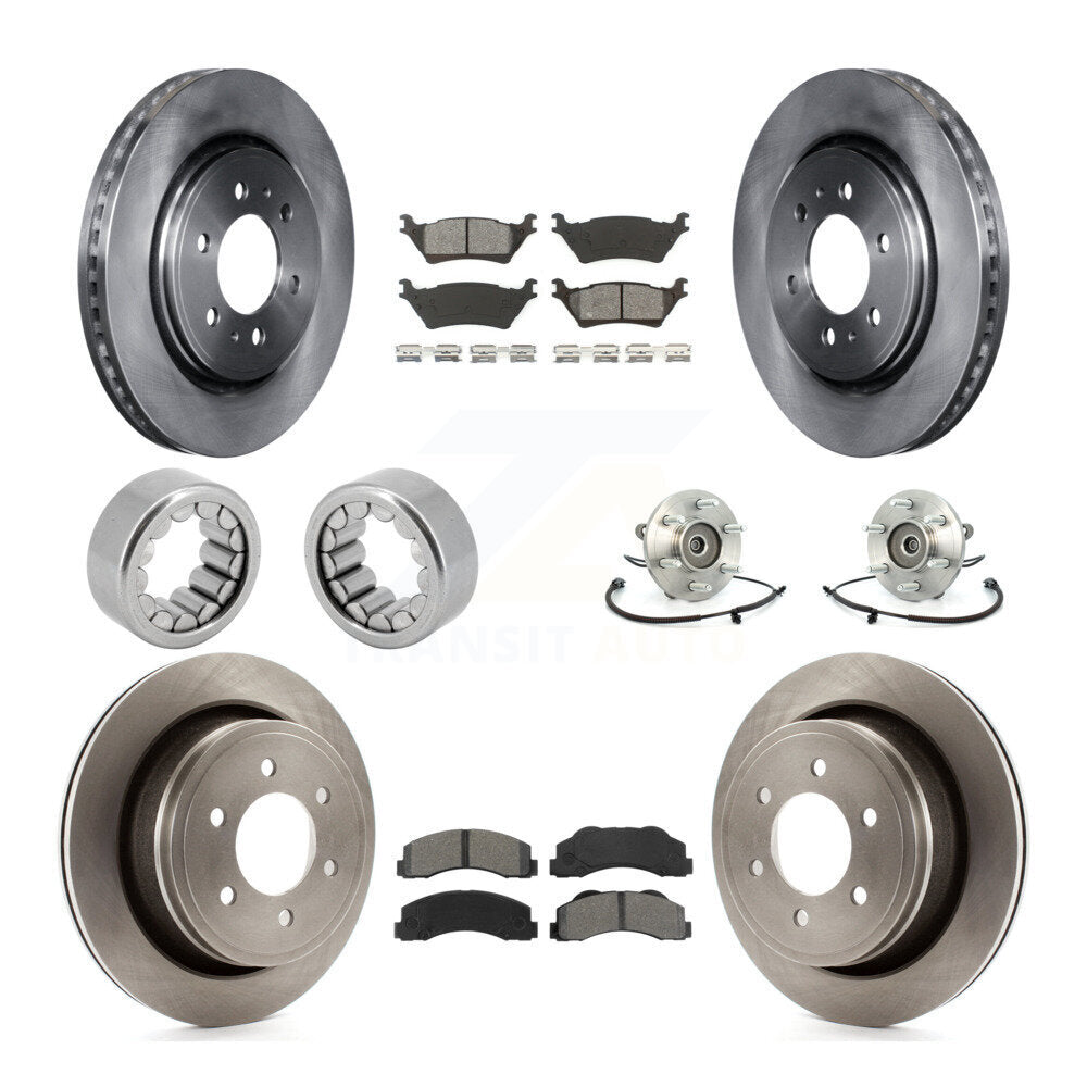 Kit de rotor de frein et patins de frein, roulement de moyeu avant et arrière (10 pièces) pour Ford F-150 4W 2014