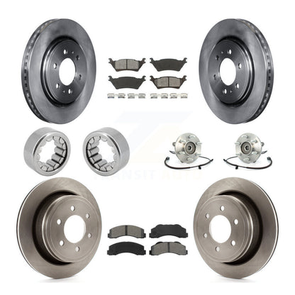 Kit de rotor de frein et patins de frein, roulement de moyeu avant et arrière (10 pièces) pour Ford F-150 4W 2014