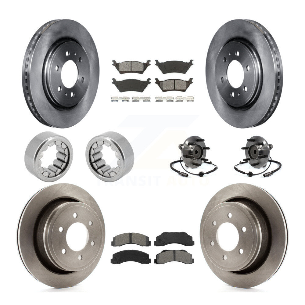 Kit de rotor de frein et patins de frein, roulement de moyeu avant et arrière (10 pièces) pour Ford F-150 RW 2014