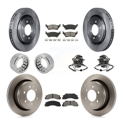 Kit de rotor de frein et patins de frein, roulement de moyeu avant et arrière (10 pièces) pour Ford F-150 RW 2014