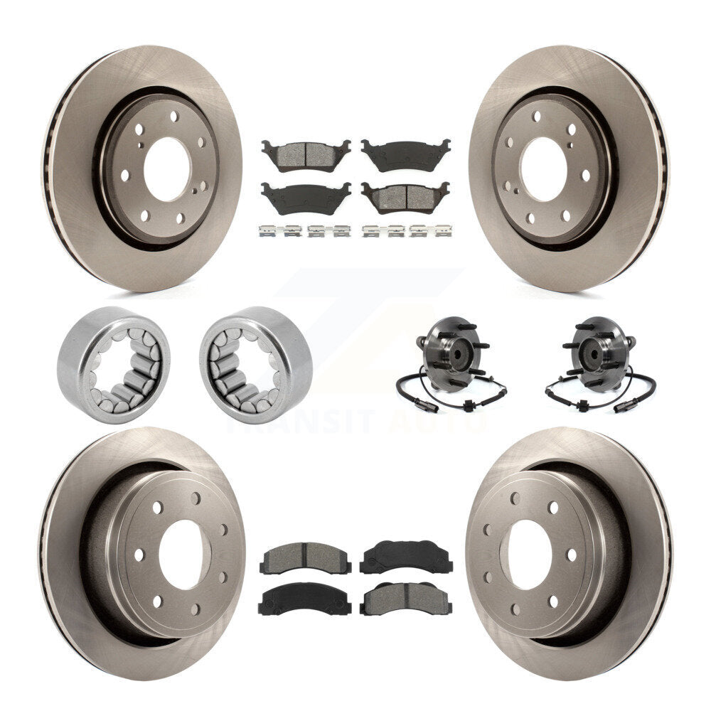 Kit de rotor de frein et patins de frein, roulement de moyeu avant et arrière (10 pièces) pour Ford F-150 RW 2014