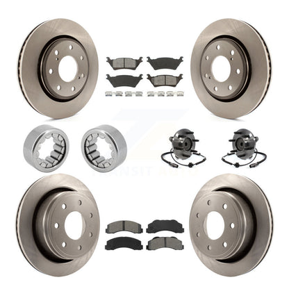 Kit de rotor de frein et patins de frein, roulement de moyeu avant et arrière (10 pièces) pour Ford F-150 RW 2014