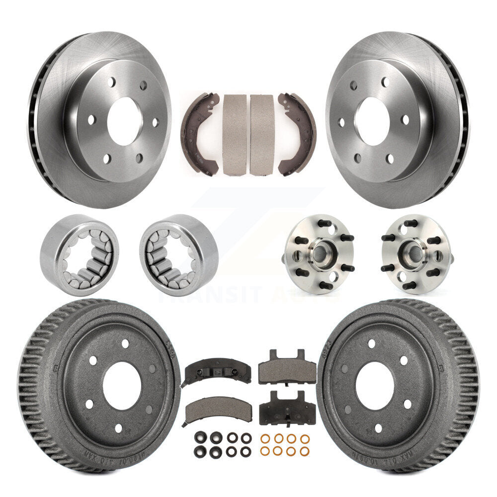 Kit de chaussures de plaquettes de Rotor de frein, roulement de moyeu avant et arrière (10 pièces) pour Chevrolet Blazer 4W