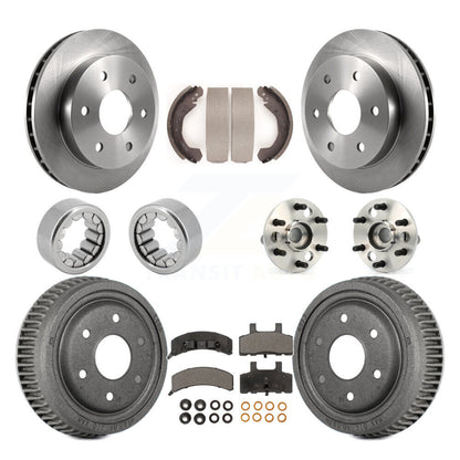Kit de chaussures de plaquettes de Rotor de frein, roulement de moyeu avant et arrière (10 pièces) pour Chevrolet Blazer 4W