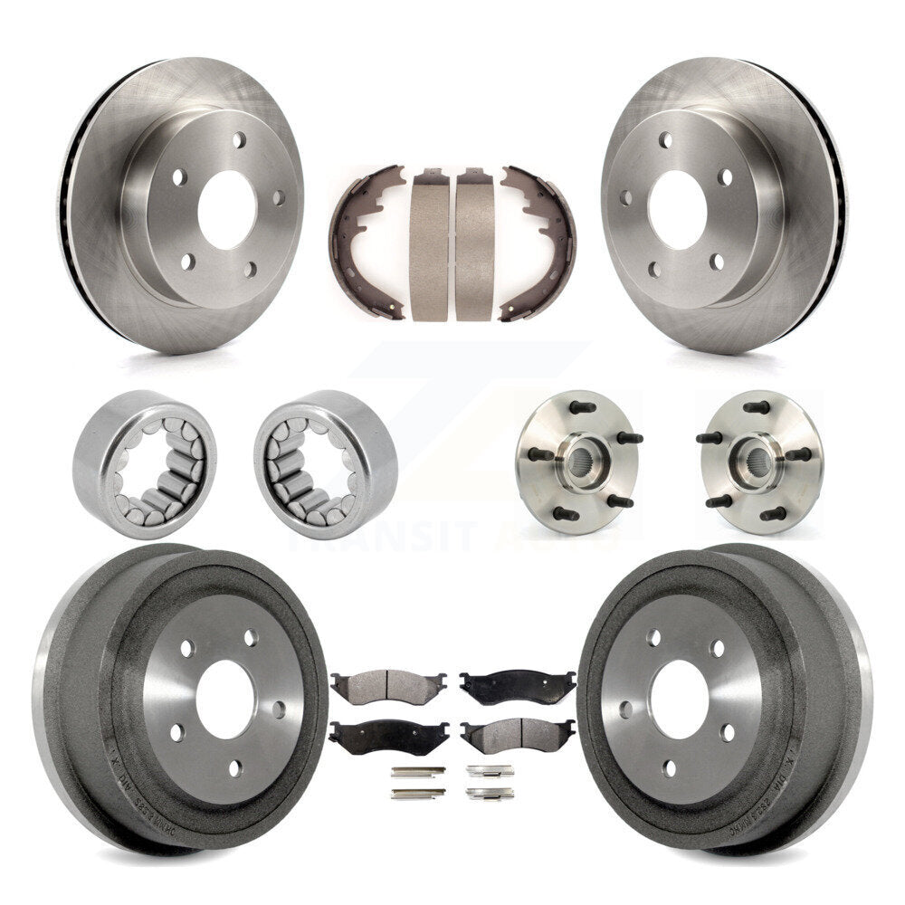 Kit de Rotor de frein à disque et de patins de roulement de moyeu avant et arrière (10 pièces) pour Dodge Ram 150