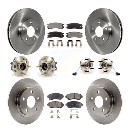 Kit de plaquettes de Rotor de frein, roulement de moyeu avant et arrière (10 pièces) pour Buick LesSabre Pontiac Par