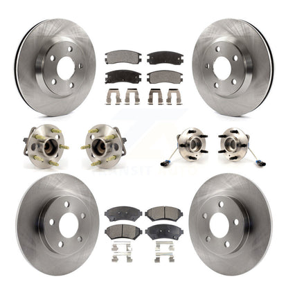 Kit de plaquettes de Rotor de frein, roulement de moyeu avant et arrière (10 pièces) pour Buick Park Avenue Ultr 05