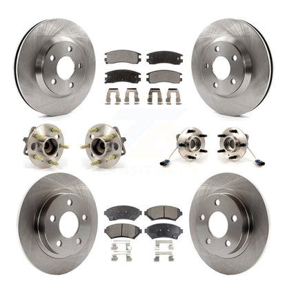 Kit de plaquettes de Rotor de frein, roulement de moyeu avant et arrière (10 pièces) pour Buick LesSabre Pontiac Par
