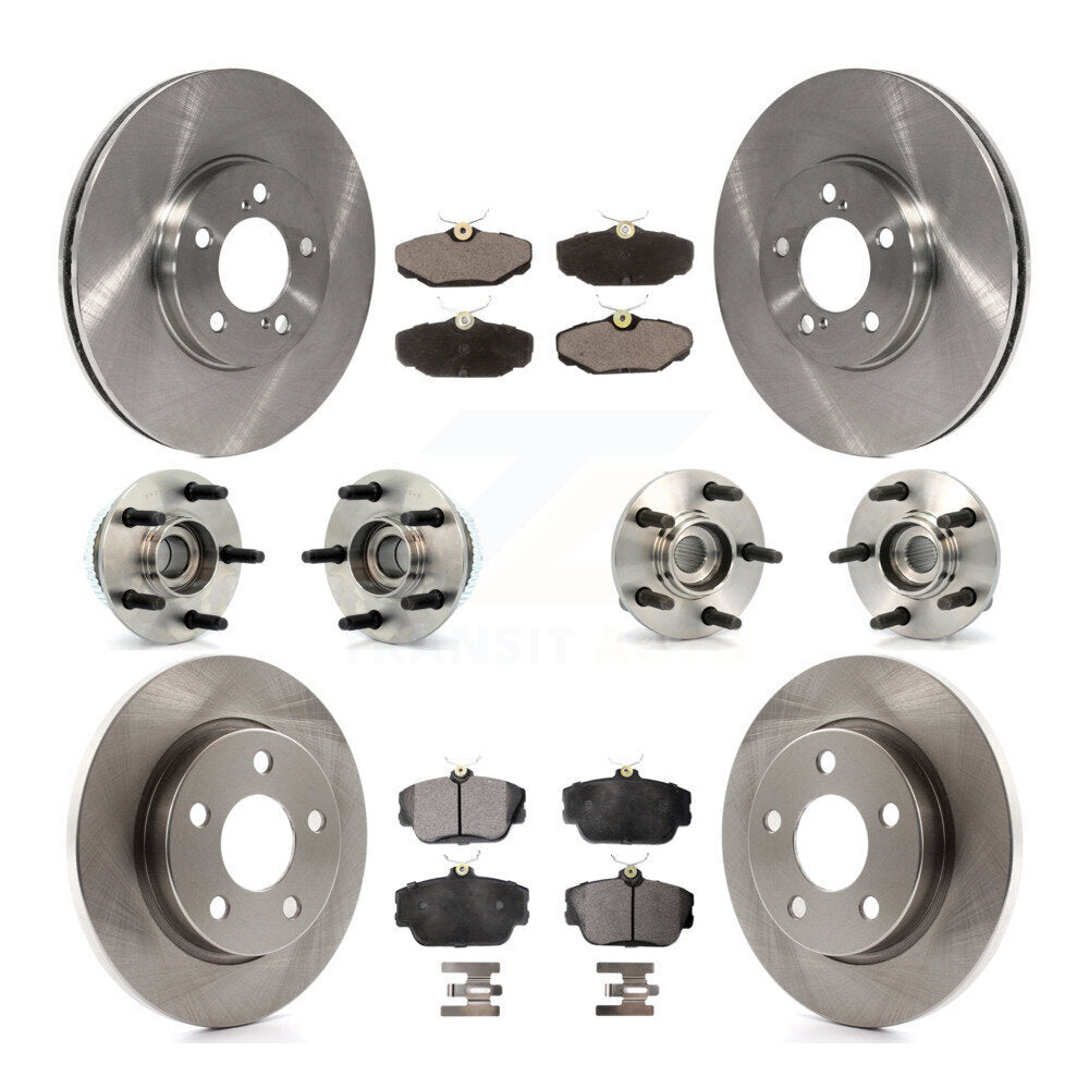 Kit de plaquettes de Rotor de frein, roulement de moyeu avant et arrière (10 pièces) pour Ford Taurus Lincoln Sabl
