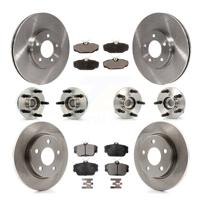 Kit de plaquettes de Rotor de frein, roulement de moyeu avant et arrière (10 pièces) pour Ford Taurus Lincoln Sabl
