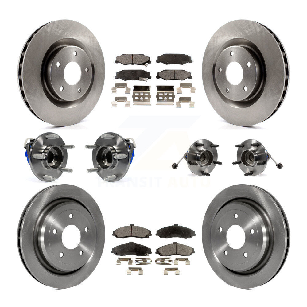 Kit de Rotor et de plaquettes de frein, roulement de moyeu avant et arrière (10 pièces) pour Chevrolet Corvette XL
