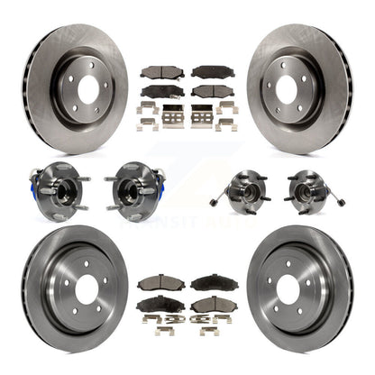 Kit de Rotor et de plaquettes de frein, roulement de moyeu avant et arrière (10 pièces) pour Chevrolet Corvette XL