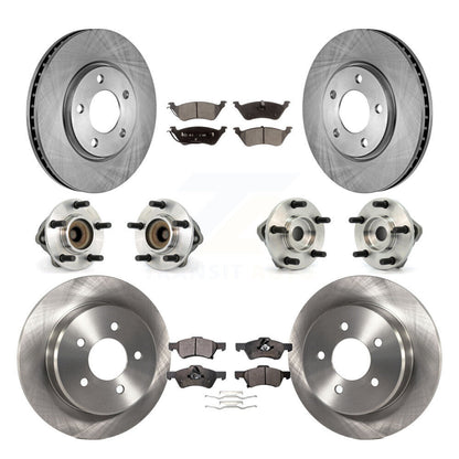 Kit de plaquettes de Rotor de frein, roulement de moyeu avant et arrière (10 pièces) pour Dodge Grand Caravan Town