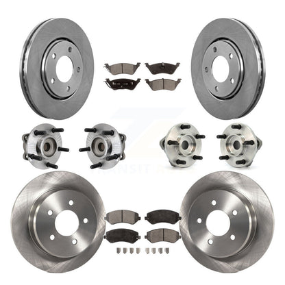 Kit de plaquettes de Rotor de frein, roulement de moyeu avant et arrière (10 pièces) pour Dodge Caravan Grand Town