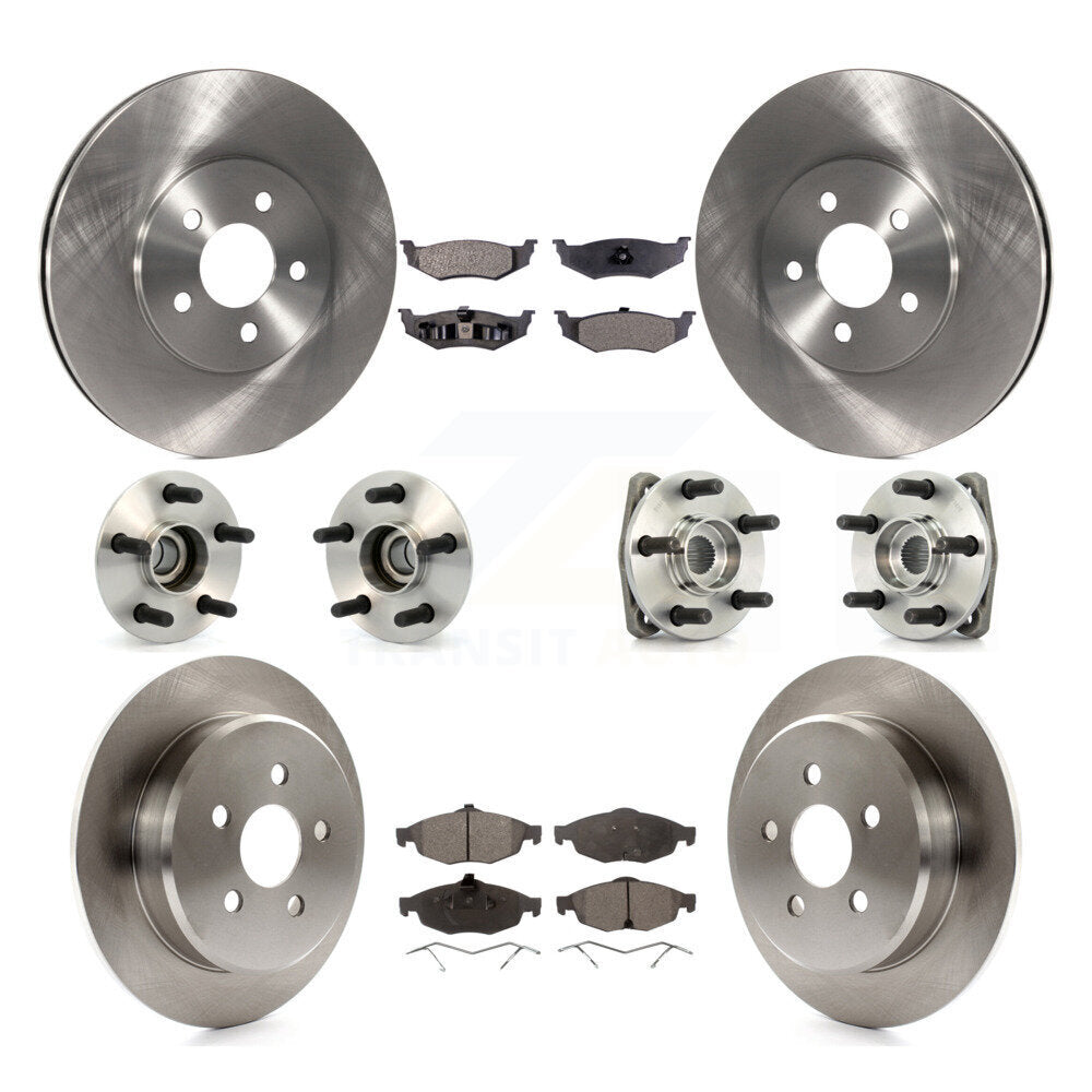 Kit de Rotor et de plaquettes de frein, roulement de moyeu avant et arrière (10 pièces) pour Chrysler Sebring Dodge