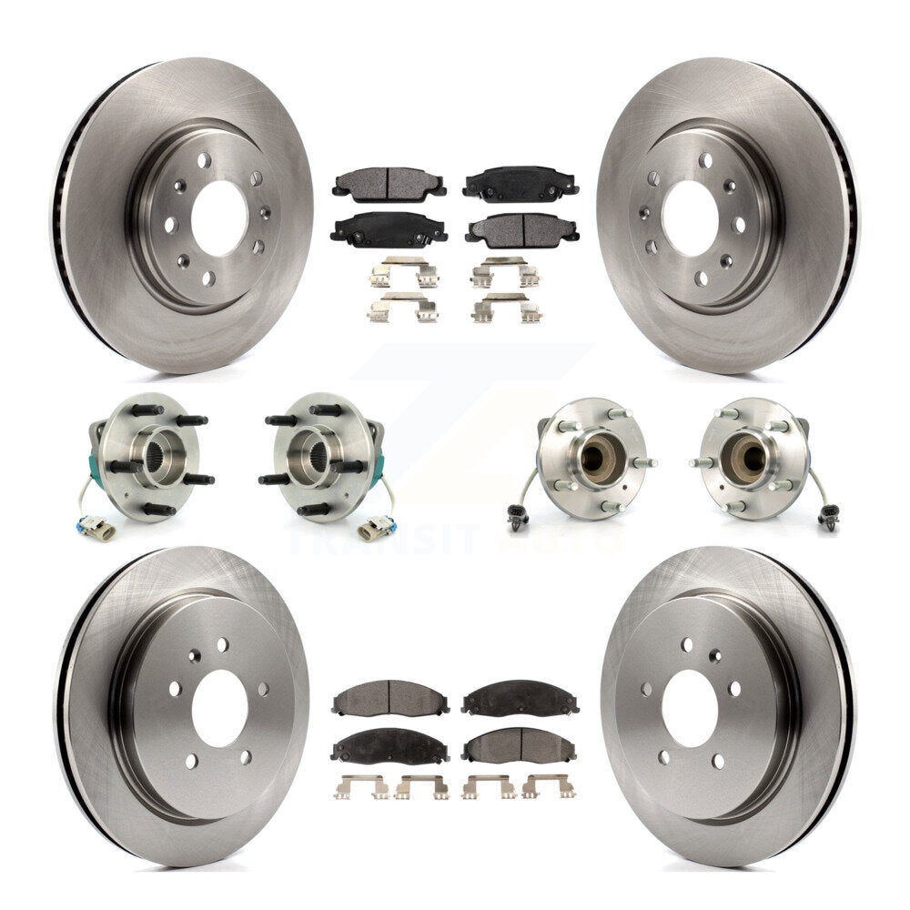 Kit de rotors et plaquettes de frein à disque, roulements de moyeu avant et arrière (10 pièces) pour Cadillac CTS