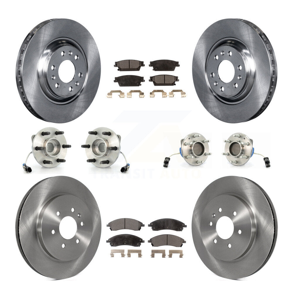 Kit de Rotor et plaquettes de frein à disque, roulement de moyeu avant et arrière (10 pièces) pour Cadillac SRX RW