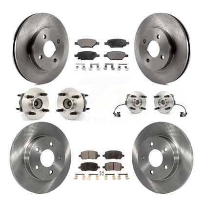 Kit de Rotor et de plaquettes de frein, roulement de moyeu avant et arrière (10 pièces) pour Pontiac G5 4 roues AB