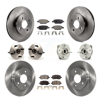 Kit de rotor et de plaquettes de frein, roulement de moyeu avant et arrière (10 pièces) pour Pontiac G5 non AB 07-10