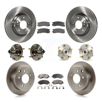 Kit de plaquettes de Rotor de frein, roulement de moyeu avant et arrière (10 pièces) pour Mitsubishi Eclipse 2.4 06