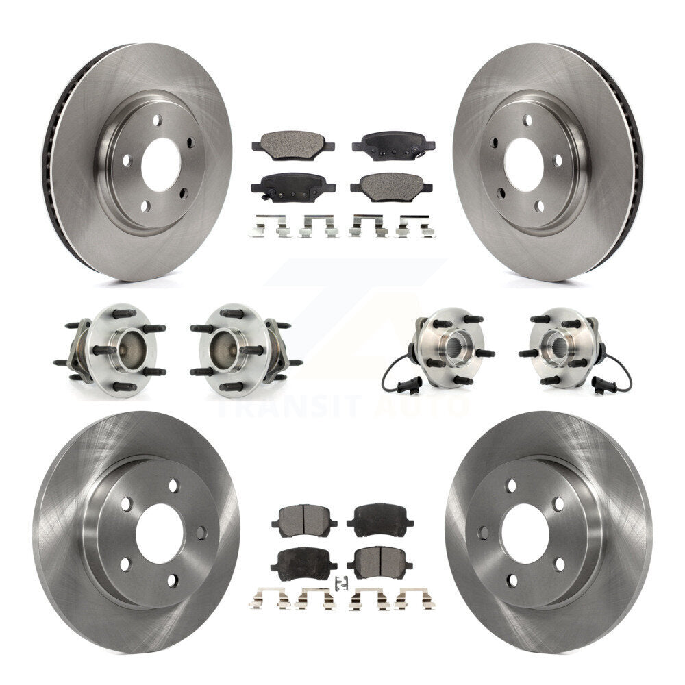 Kit de Rotor et de plaquettes de frein, roulement de moyeu avant et arrière (10 pièces) pour Chevrolet Malibu Pontia