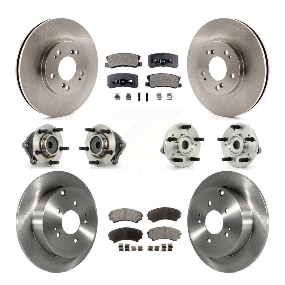 Kit de Rotor et plaquettes de frein, roulement de moyeu avant et arrière (10 pièces) pour Mitsubishi Endeavour FW