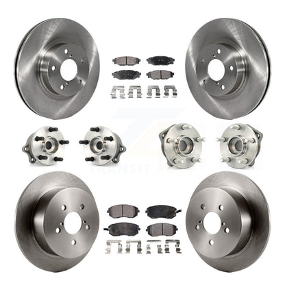Kit de plaquettes de Rotor de frein, roulement de moyeu avant et arrière (10 pièces) pour Subaru Legacy i/Limite 05