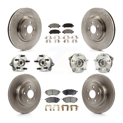 Kit de rotors et plaquettes de frein à disque, roulements de moyeu avant et arrière (10 pièces) pour Subaru Legacy