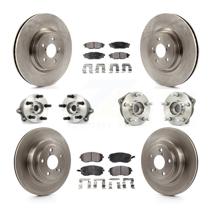 Kit de rotors et plaquettes de frein à disque, roulements de moyeu avant et arrière (10 pièces) pour Subaru Legacy