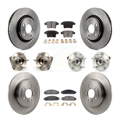 Kit de plaquettes de Rotor de frein, roulement de moyeu avant et arrière (10 pièces), pour Ford Five Hundres Taurus