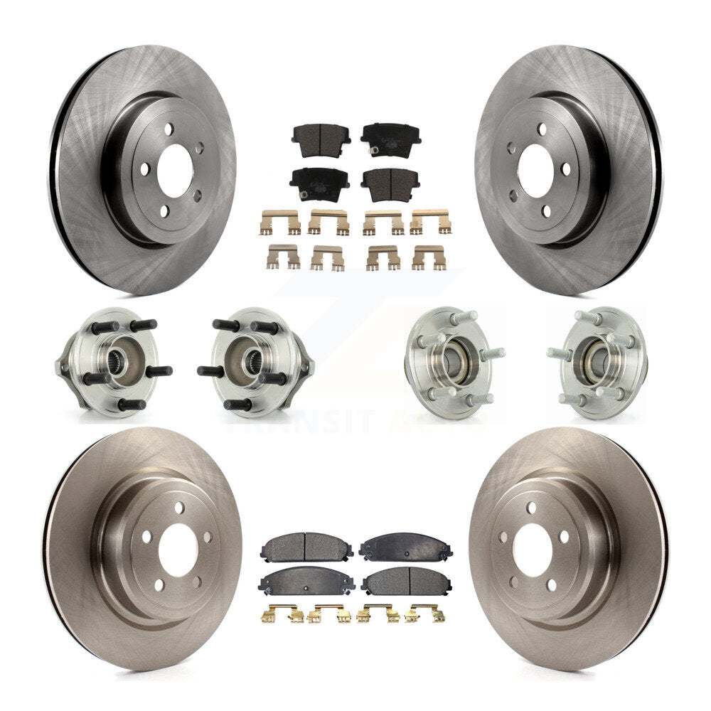 Kit de rotors et plaquettes de frein à disque, roulements de moyeu avant et arrière (10 pièces) pour Dodge Charger