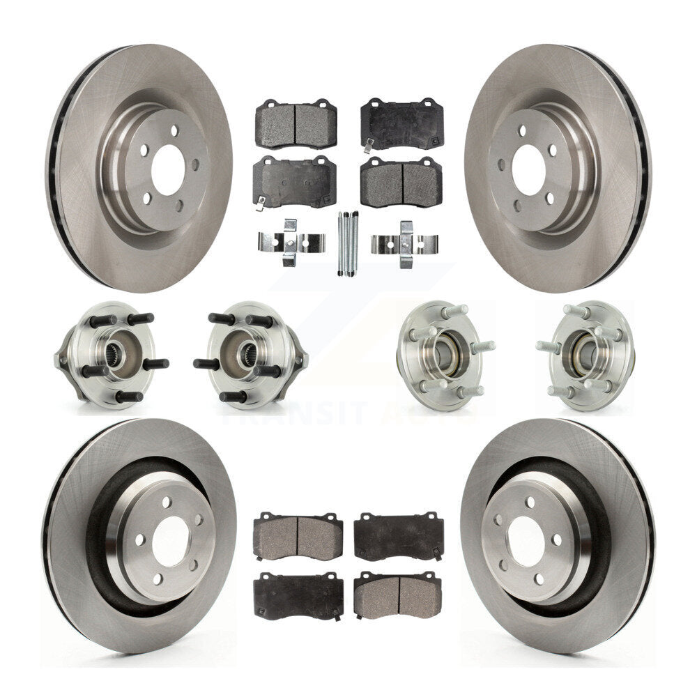 Kit de plaquettes de Rotor de frein, roulement de moyeu avant et arrière (10 pièces) pour Chrysler 300 Dodge Charge