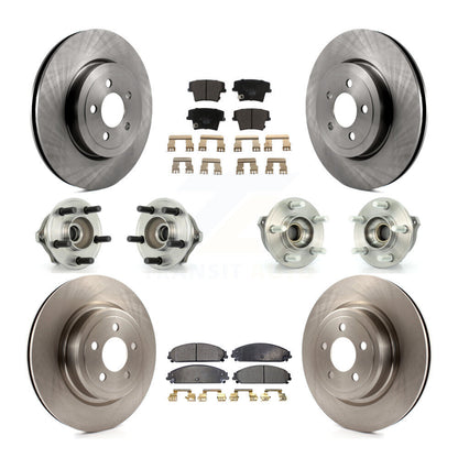 Kit de rotors et plaquettes de frein à disque, roulements de moyeu avant et arrière (10 pièces) pour Dodge Charger