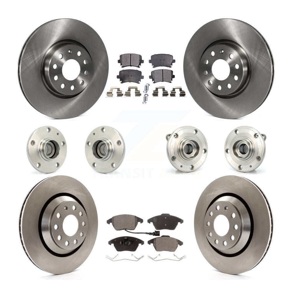 Kit de Rotor et de plaquettes de frein, roulement de moyeu avant et arrière (10 pièces) pour Volkswagen Passat CC FW