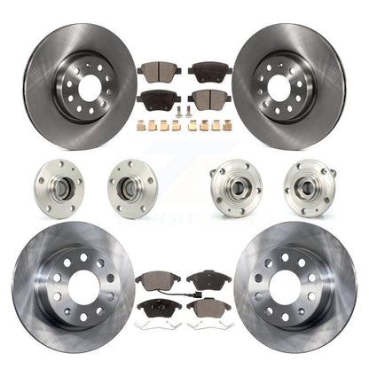 Kit de plaquettes de Rotor de frein à disque, roulement de moyeu avant et arrière (10 pièces) pour Volkswagen Jetta 2.0