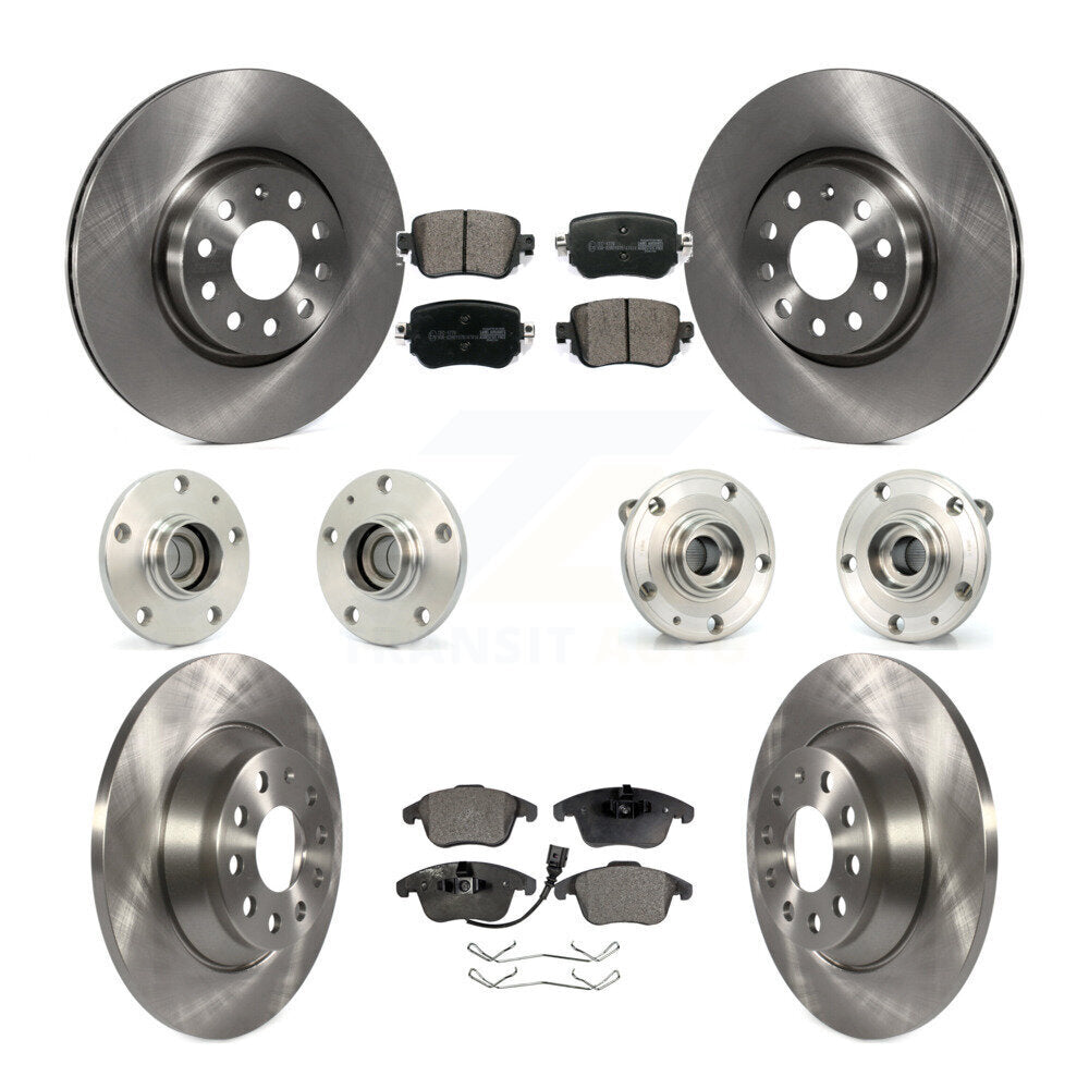 Kit de rotor et de plaquettes de frein à disque, roulement de moyeu avant et arrière (10 pièces) pour Audi Q 2016 – 2018