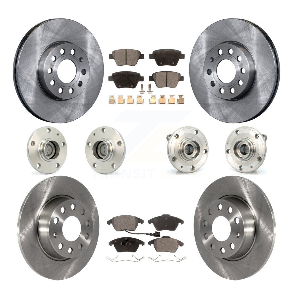 Kit de Rotor et de plaquettes de frein à disque, roulement de moyeu avant et arrière (10 pièces) pour Volkswagen Beetl