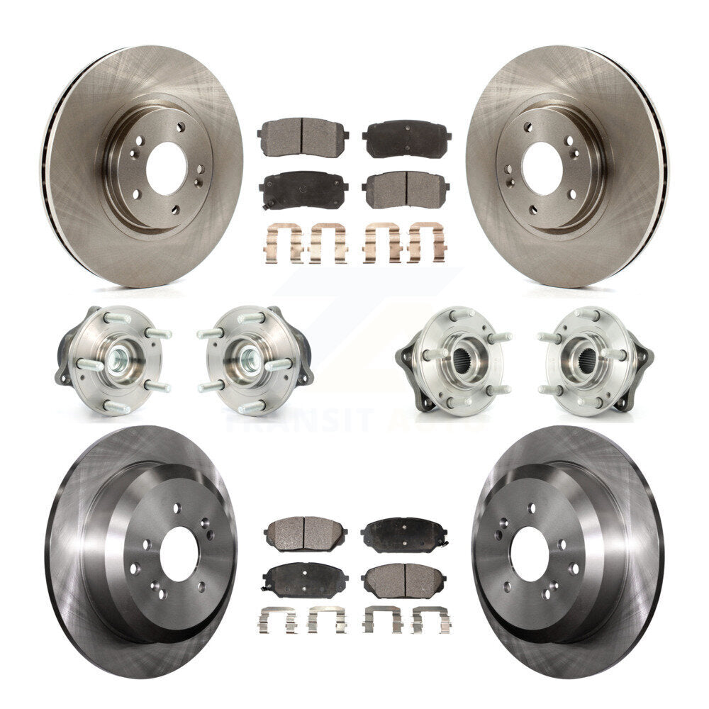 Kit de plaquettes de Rotor de frein, roulement de moyeu avant et arrière (10 pièces) pour Hyundai Veracruz FW 07-12