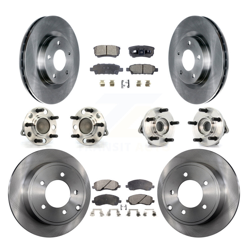 Kit de plaquettes de Rotor de frein, roulement de moyeu avant et arrière (10 pièces) pour Chrysler Dodge Sebring 20