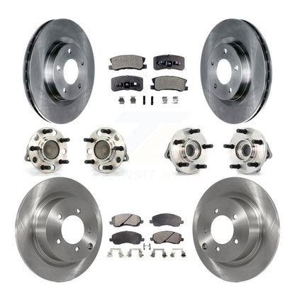 Kit de plaquettes de Rotor de frein, roulement de moyeu avant et arrière (10 pièces) pour Chrysler Sebring Dodge 20