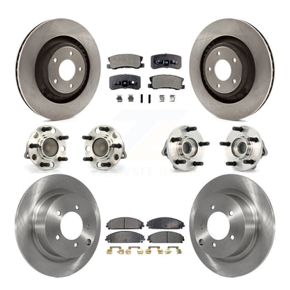 Kit de rotors et plaquettes de frein à disque, roulements de moyeu avant et arrière (10 pièces) pour Dodge Caliber