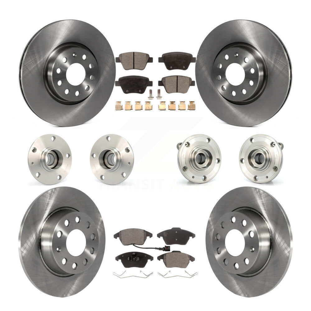 Kit de rotors et plaquettes de frein à disque, roulements de moyeu avant et arrière (10 pièces) pour Volkswagen GT