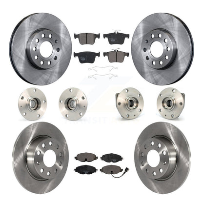 Kit de rotors et plaquettes de frein avec roulement de moyeu avant et arrière (10 pièces) pour Volkswagen e-Gol 15-19