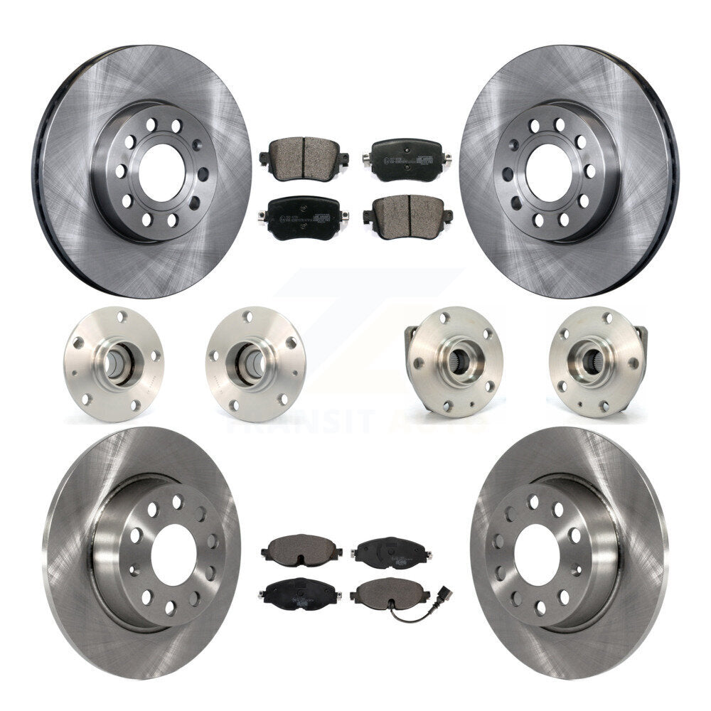 Kit de plaquettes de Rotor de frein, roulement de moyeu avant et arrière (10 pièces) pour Volkswagen Golf SportWage