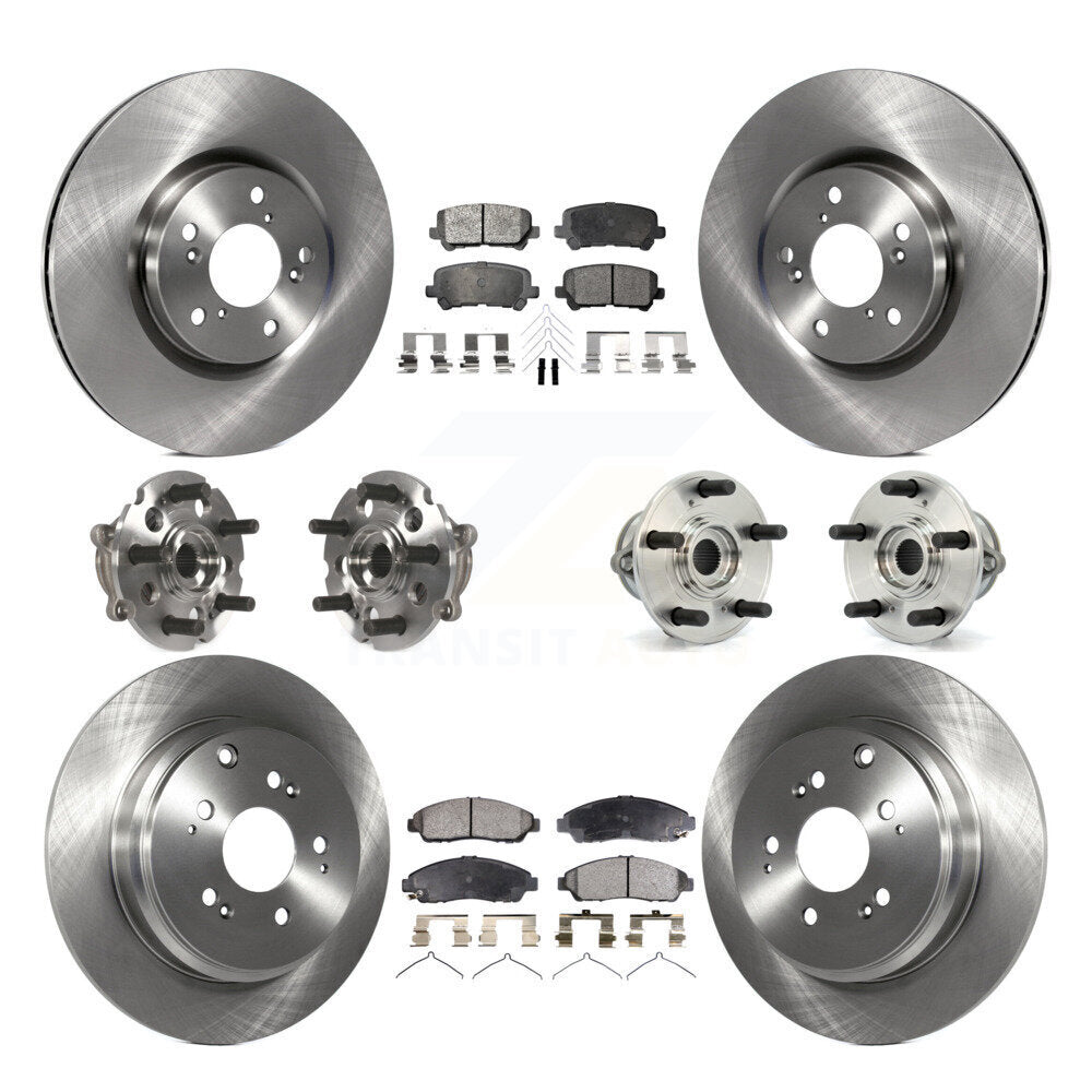 Kit de plaquettes de Rotor de frein, roulement de moyeu avant et arrière (10 pièces) pour Honda Pilot Acura MDX ZD