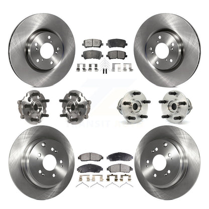 Kit de plaquettes de Rotor de frein, roulement de moyeu avant et arrière (10 pièces) pour Honda Pilot Acura MDX ZD