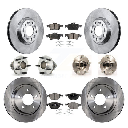 Kit de rotors de frein à disque et de plaquettes en céramique, roulement de moyeu avant et arrière (10 pièces) pour Mazda