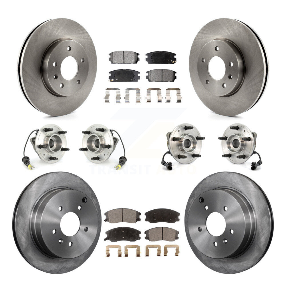 Kit de plaquettes de Rotor de frein, roulement de moyeu avant et arrière (10 pièces) pour Chevrolet Equinox Pontia