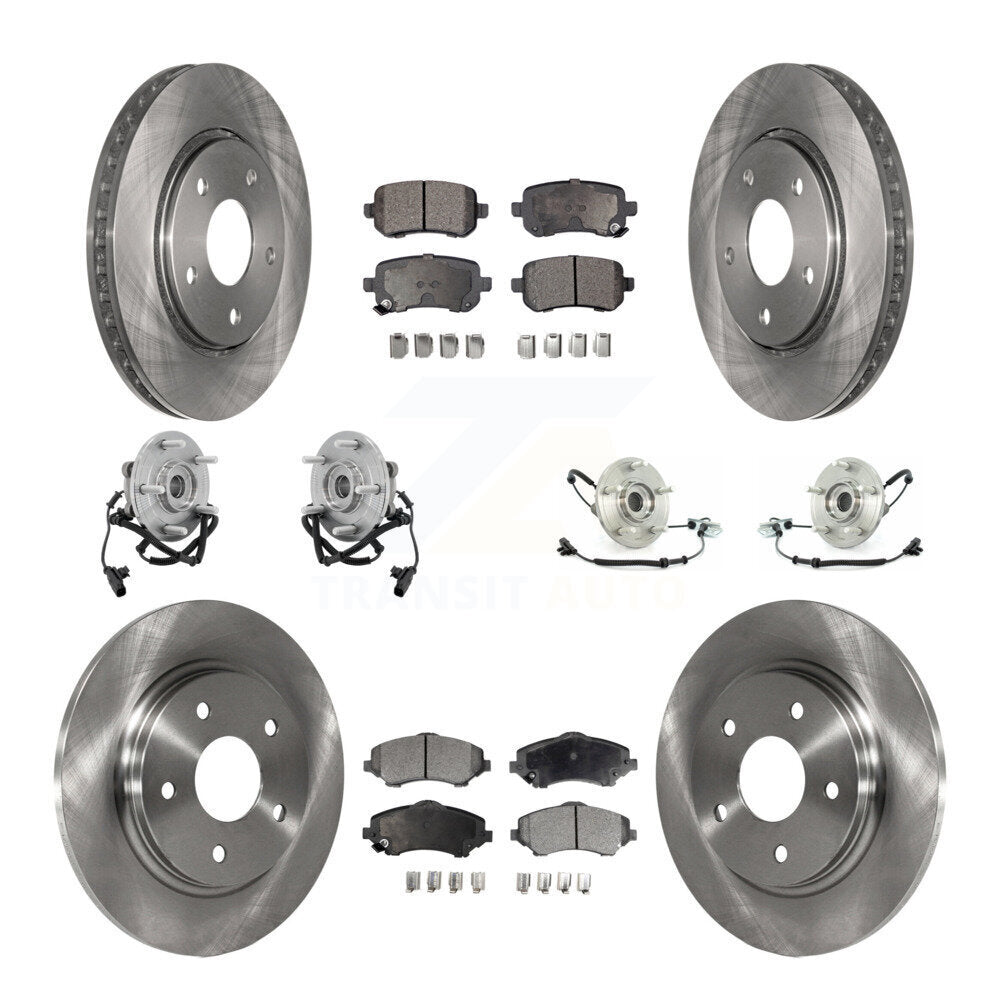 Kit de plaquettes de Rotor de frein, roulement de moyeu avant et arrière (10 pièces) pour Dodge Grand Caravan Town